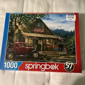 1000 piece puzzle with Red Truck, Americana